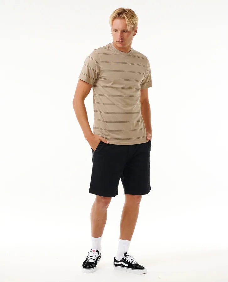 PLAIN STRIPE TEE - SAND DUNE