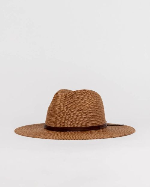 GISELE STRAW HAT - CHOC/HONEY