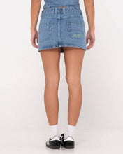 Load image into Gallery viewer, FLIP MOMMY LOW RISE MINI DENIM SKIRT
