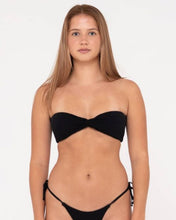 Load image into Gallery viewer, SANDALWOOD TWIST BANDEAU BIKINI TOP -BLACK
