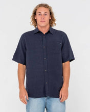 Load image into Gallery viewer, OVERTONE SHORT SLEEVE LINEN SHIRT - NAVY BLUE
