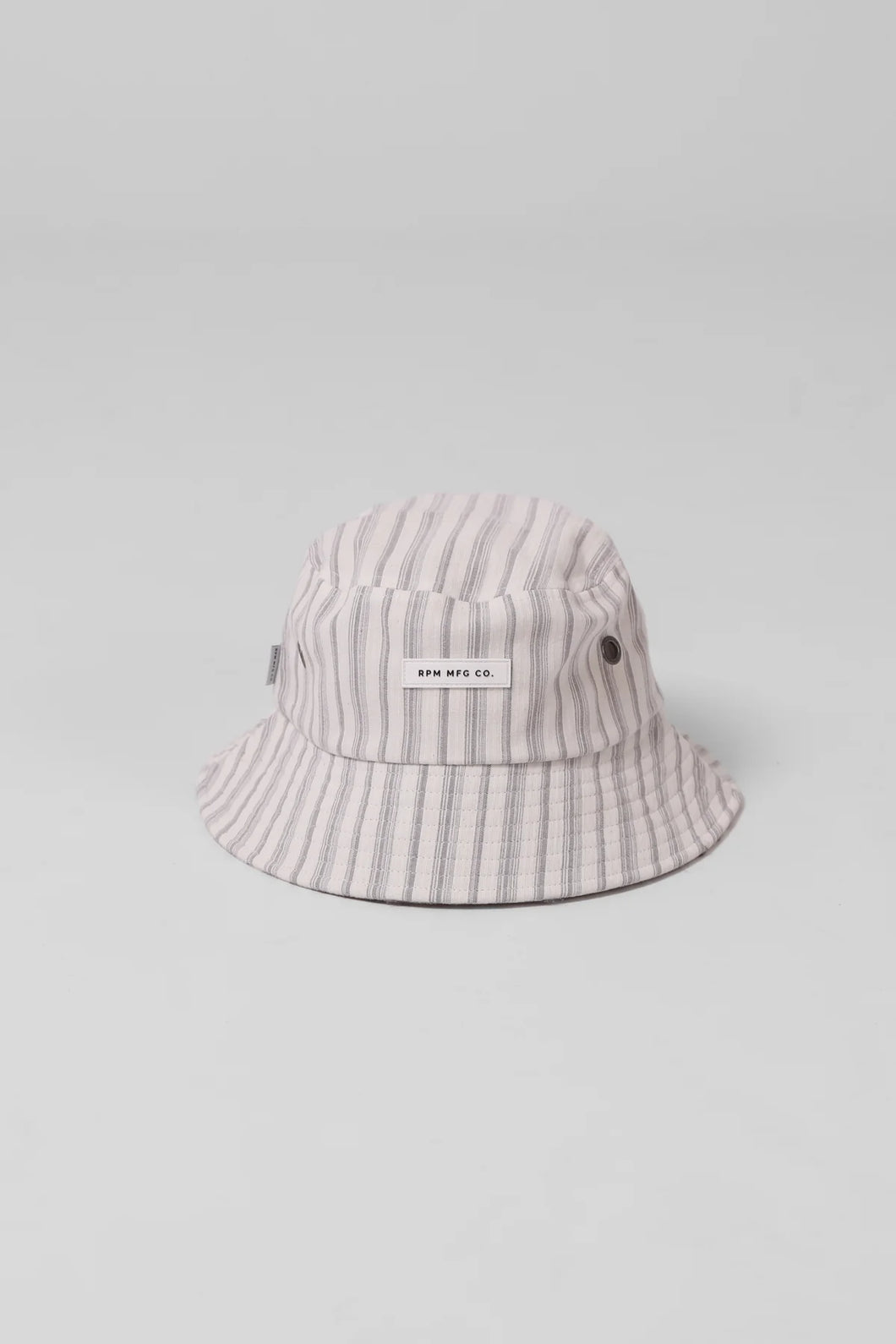 Bucket Hat - White/ Grey Stripe - O/S