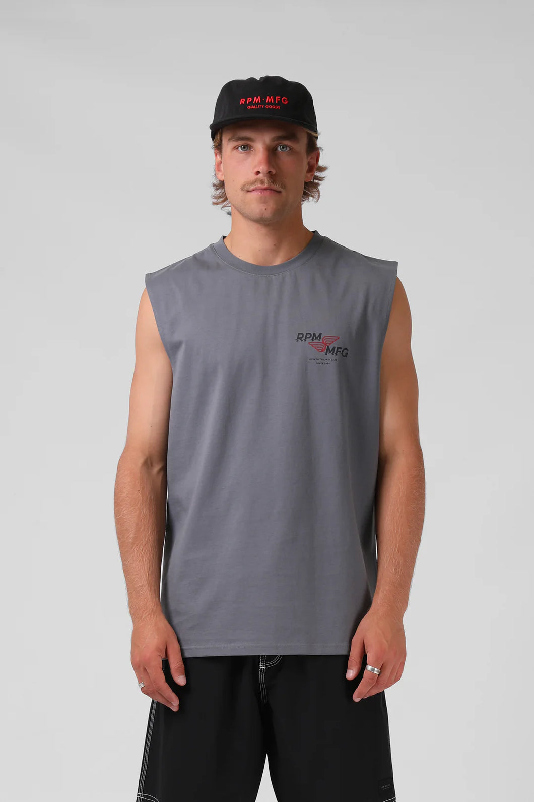 Fast Lane Tee - Steel Grey