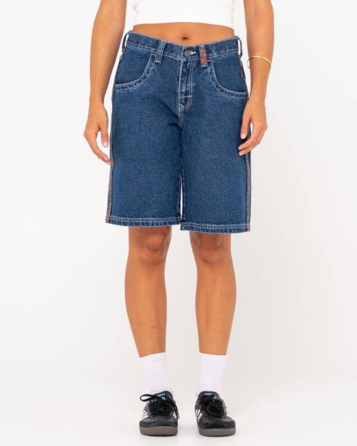 FLIP MOMMY LOW RISE WIDE LEG DENIM SHORT