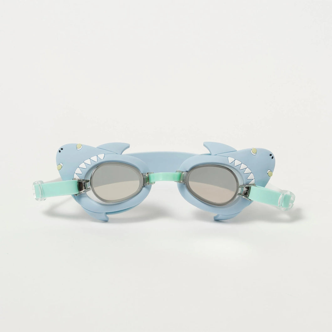 SALTY THE SHARK MINI SWIM GOGGLE AQUA