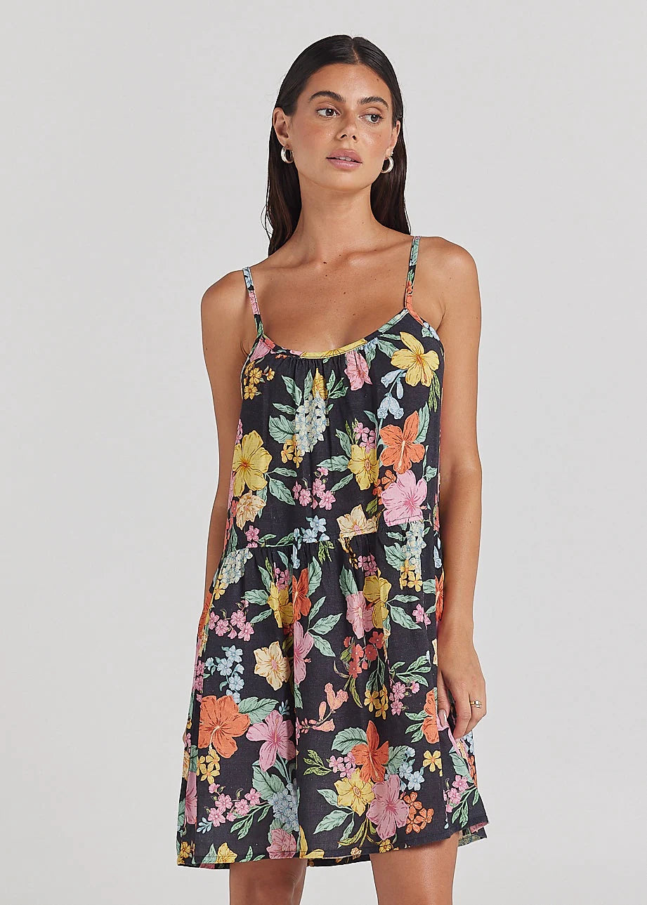 TROPICS SLIP BABYDOLL DRESS