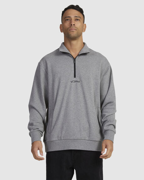 MINI FLIPPED HALF ZIP GREY MARLE