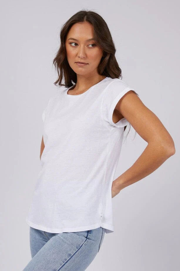 LUCY SCOOP TEE - 2 FOR $60 - WHITE